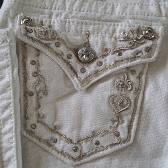 Miss Me White Skinny Jeans, sz 27 - Picture 7 of 16